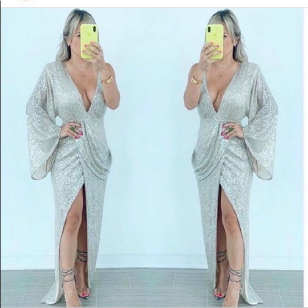 Formal gown asymmetrical